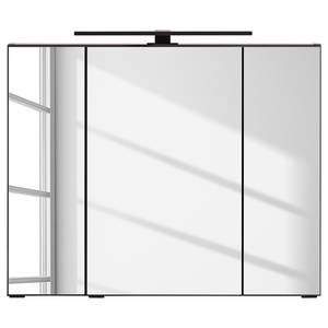 Spiegelschrank Vellau Inklusive Beleuchtung - Grau - Breite: 80 cm