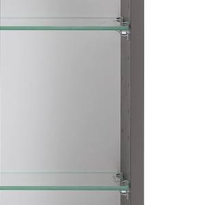Spiegelschrank Vellau Inklusive Beleuchtung - Grau - Breite: 80 cm