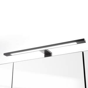 Spiegelkast Vellau inclusief verlichting - Grijs - Breedte: 80 cm