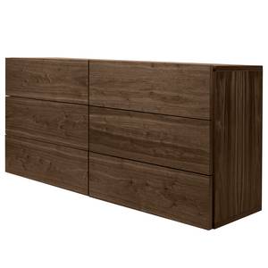 Dressoir Aurora III spaanplaat, gefineerd met echt hout - Walnoothouten