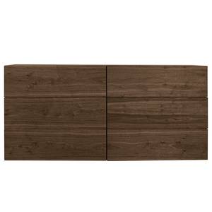 Dressoir Aurora III spaanplaat, gefineerd met echt hout - Walnoothouten