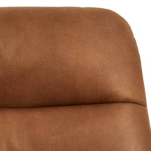 Loungefauteuil Quini textielmix/ijzer - cognackleurig/zwart