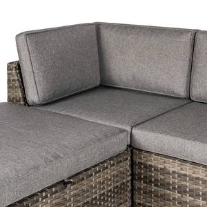 Loungeset Bahrani 3-teilig A Polypropylen / Polyester - Braun / Grau