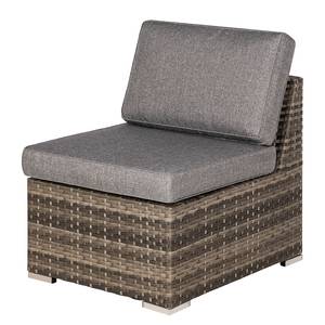 Loungeset Bahrani 3-teilig B Polypropylen / Polyester - Braun / Grau