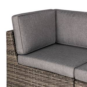 Loungeset Bahrani 3-teilig B Polypropylen / Polyester - Braun / Grau