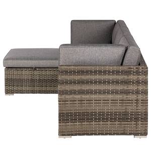 Loungeset Bahrani 4-teilig A Polypropylen / Polyester - Braun / Grau