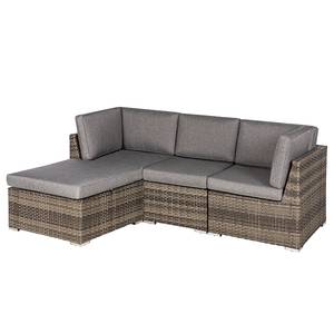 Loungeset Bahrani 4-teilig A Polypropylen / Polyester - Braun / Grau