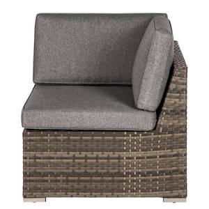 Loungeset Bahrani 5-teilig B Polypropylen / Polyester - Braun / Grau