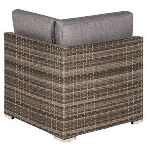 Loungeset Bahrani 5-teilig B Polypropylen / Polyester - Braun / Grau