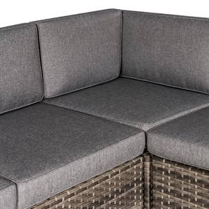 Loungeset Bahrani 5-teilig B Polypropylen / Polyester - Braun / Grau