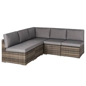 Loungeset Bahrani II (5-delig) polypropeen/polyester - grijs