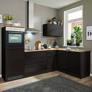 Cuisine d’angle Pattburg III Noir mat - Sans électroménager