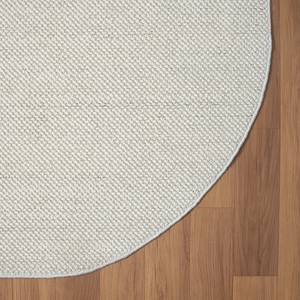 Laagpolig vloerkleed Ava polyester/katoen - Wit - 120 x 120 cm