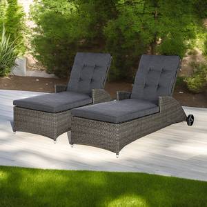 Gartenliege Oreana (2er-Set) Polyester / Polyethylen