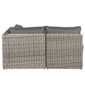 Loungeset Voia (3-delig) aluminium/polyester - grijs/zwart