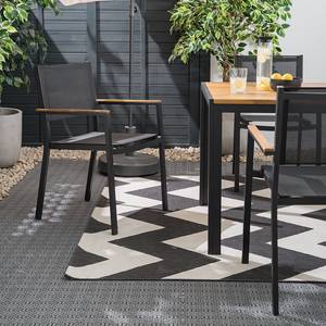 Gartenessgruppe Daly 5-teilig Akazie massiv / Aluminium - Braun / Schwarz