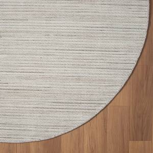 Tapis Ava Polyester / Coton - Blanc / Gris clair - 120 x 120 cm