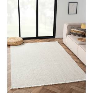 Tapis Ava Polyester / Coton - Blanc - 160 x 230 cm