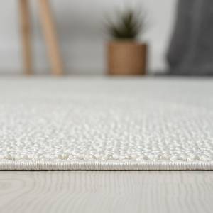 Laagpolig vloerkleed Ava polyester/katoen - Wit - 160 x 230 cm