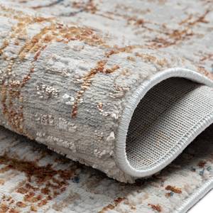 Laagpolig vloerkleed Esme II polyester/katoen - lichtgrijs/terracottakleurig