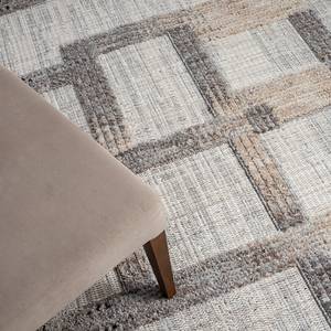 Tappeto a pelo corto Balania Poliestere / Cotone - Grigio scuro / Beige - 140 x 200 cm