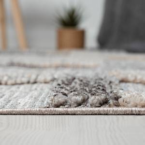 Tapis Balania Polyester / Coton - Gris foncé / Beige - 160 x 230 cm