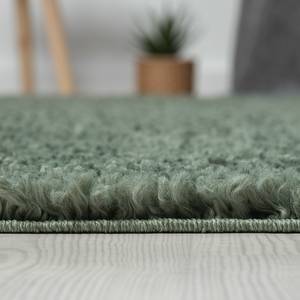 Tapis épais My Shaggy Polypropylène / Jute - Vert clair - 80 x 250 cm