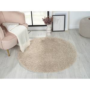 Hochflorteppich My Shaggy Polypropylen / Jute - Beige - 120 x 120 cm