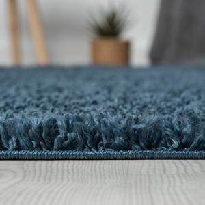 Tapis épais My Shaggy Polypropylène / Jute - Bleu foncé - 160 x 230 cm