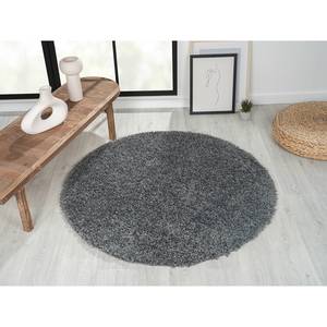 Tapis épais My Shaggy Polypropylène / Jute - Gris foncé - 120 x 120 cm