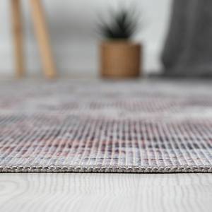 Laagpolig vloerkleed Avery polyester/katoen - Crèmekleurig/Grijs - 160 x 230 cm