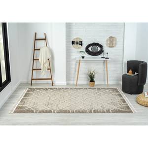 Tapis Enya I Polyester / Coton - Beige - 160 x 230 cm