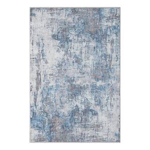 Laagpolig vloerkleed Avery polyester/katoen - Blauwgrijs - 120 x 180 cm