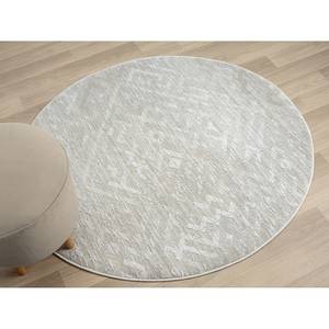 Kurzflorteppich My Type II Polyester / Baumwolle - Creme - 120 x 120 cm