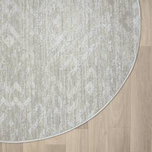 Kurzflorteppich My Type II Polyester / Baumwolle - Creme - 120 x 120 cm