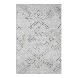 Tapis My Type Polyester / Coton - Crème / Gris - 200 x 290 cm