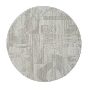 Kurzflorteppich My Circles Polyester / Baumwolle - Beige - 120 x 120 cm