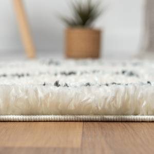 Tapis épais My Shaggy Raute Polypropylène / Jute - Crème / Gris - 80 x 250 cm