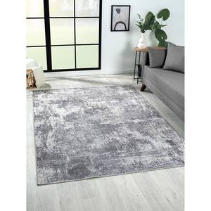 Tapis Avery Polyester / Coton - Gris clair / Gris - 160 x 230 cm