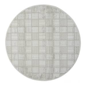 Laagpolig vloerkleed My House polyester/katoen - beige - 120 x 120 cm