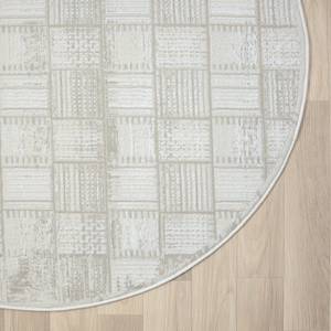 Laagpolig vloerkleed My House polyester/katoen - beige - 120 x 120 cm