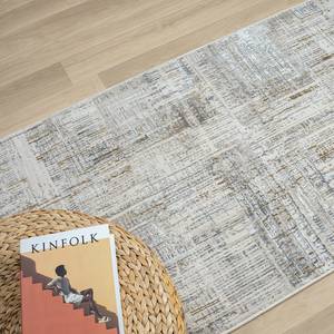 Laagpolig vloerkleed My Taste polyester/katoen - beige/grijs - 80 x 150 cm