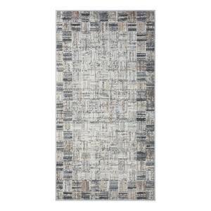 Laagpolig vloerkleed My Mood polyester/katoen - beige/grijs - 80 x 150 cm