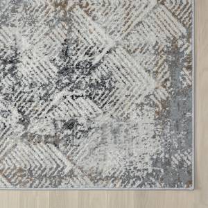 Laagpolig vloerkleed My Heart polyester/katoen - beige/grijs - 160 x 230 cm