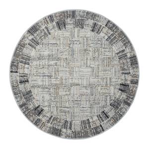 Laagpolig vloerkleed My Mood polyester/katoen - beige/grijs - 120 x 120 cm