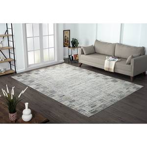 Laagpolig vloerkleed My Mood polyester/katoen - beige/grijs - 200 x 290 cm