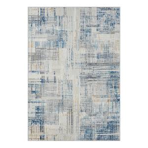 Laagpolig vloerkleed My Stripes polyester/katoen - beige/blauw - 160 x 230 cm