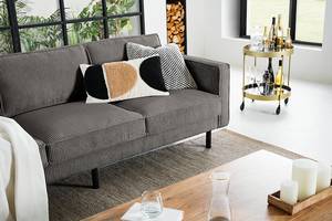 Bigsofa FORT DODGE Cordstoff Poppy: Grau