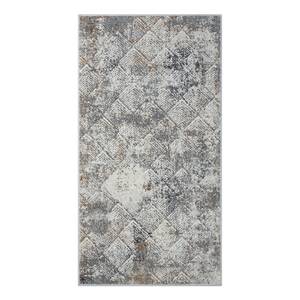 Kurzflorteppich My Heart Polyester / Baumwolle - Beige / Grau - 80 x 150 cm