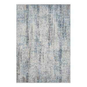 Laagpolig vloerkleed My Look II polyester/katoen - blauw/beige - 160 x 230 cm